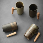 TerraNord Latte Mugs, Nordic Earth Tones, Stoneware, 4 Colors