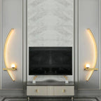 Applique da parete, AstraGlow oro e nero a strisce con LED, dimmerabile per interni ed esterni