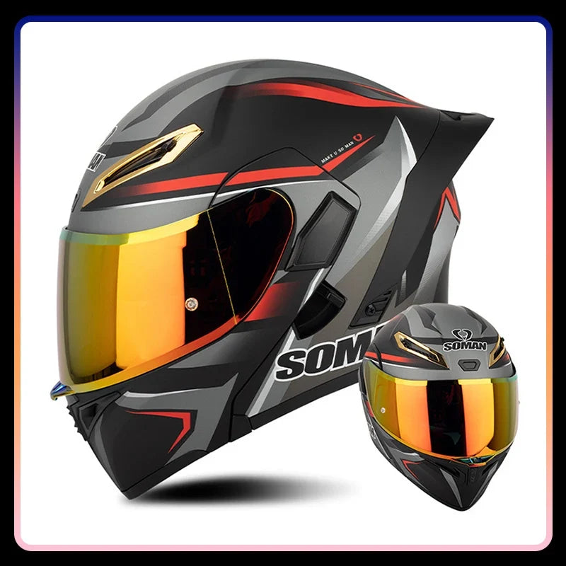 Modular Full-Face Motorcycle Helmet with Dual Visor | Fioriscas