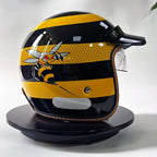 Casco de motocicleta abierto con visor abatible, certificado por DOT