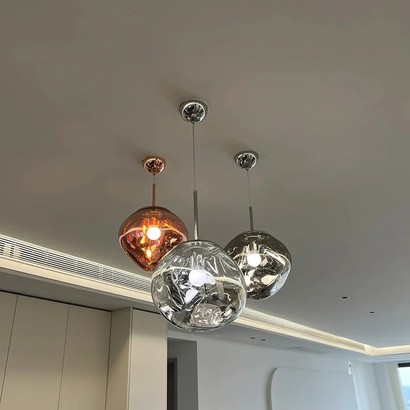 Závěsné svítidlo Lava-Glow s LED, v retro stylu