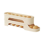 Egg Box RolloMaxx | 4-Tier Egg Organizer | Space-Saving & Self-Rolling | Transparent Design