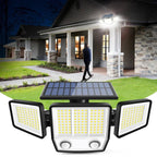Lampada solare da esterno con sensore a tre teste, copertura del movimento a 270 gradi e 3000 lumen | Fioriscas