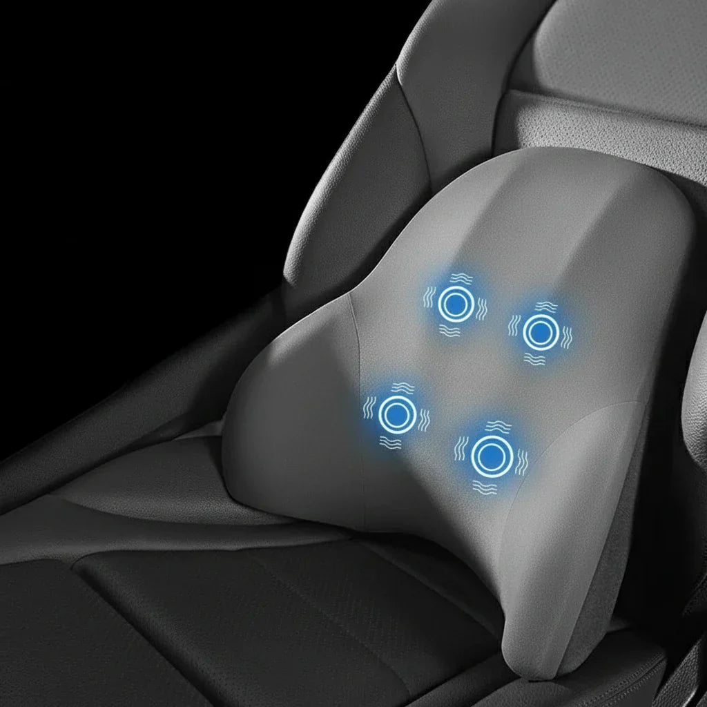 Elektrisch nek- en lendensteunkussen voor auto & kantoor - Fioriscas