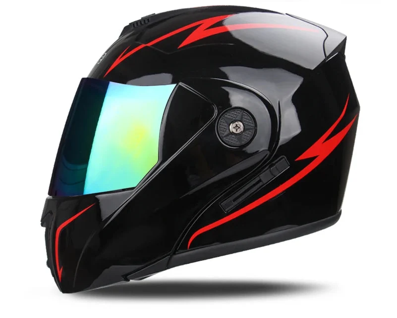 Modułowy kask motocyklowy z podwójną szybą, certyfikowany DOT | Fioriscas