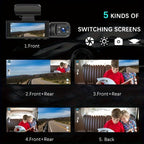 1080P-Dashcam mit zwei Objektiven und Front- sowie Innenraumansicht, NovaSight DuoCam