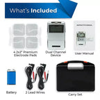 Dual-Channel TENS EMS Muscle Stimulator With 4 Electrode Pads