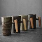 TerraNord Latte Mugs, Nordic Earth Tones, Stoneware, 4 Colors
