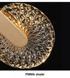 Aurelia-hanglamp, goudkleurige kristalafwerking, instelbare wittint-optie