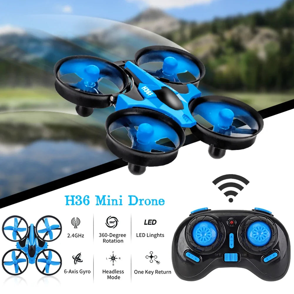 Mini-drone radiocommandé H36 avec loopings à 360° et mode sans tête | Fioriscas