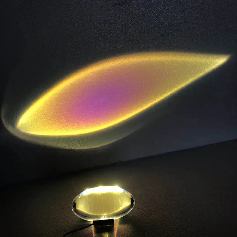 Solara Crystal Table Lamp With Built-In Star Projector