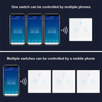 Smart WiFi Touch Light Switch, No Neutral Wire Needed, Alexa & Google