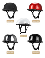 Retro Open-Face Half Helmet, Lightweight ABS Shell, DOT & ECE Certified