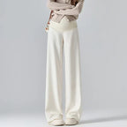 Maternity Pants, Wide-Leg Cotton Blend for Everyday Comfort