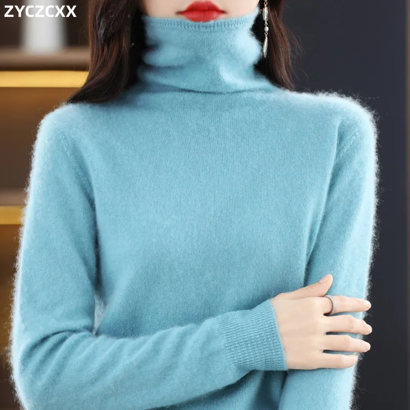 Dámský svetr z merino vlny, Orenda úzký střih, pohodlný pletený