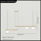 Harwell Frosted-Globe Pendant Light, Brass & Black, 3 Or 4 Heads
