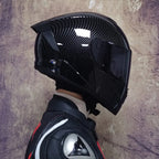 Casco da moto integrale da gara, certificato DOT, sistema a doppia visiera