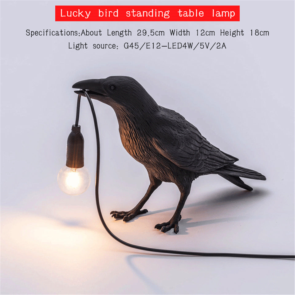 מנורת קיר בצורת ציפור עם תאורת LED לחדרי שינה ולעיצוב בית אלגנטי | Fioriscas