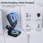 3-in-1 Magnetic Wireless Charging Stand for iPhone, AirPods, and Apple Watch