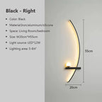 Applique da parete, AstraGlow oro e nero a strisce con LED, dimmerabile per interni ed esterni