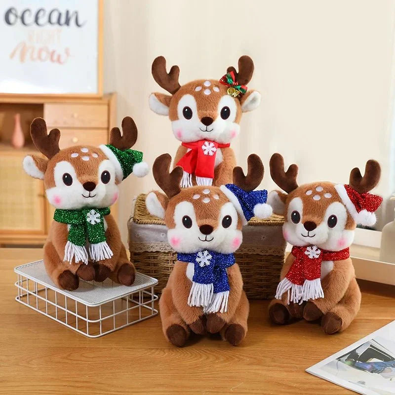 Charmante poupée de Noël en peluche au design de dessin animé - Fioriscas