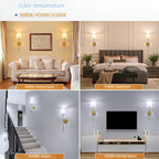 NovaGlow Dimmable LED Wall Sconces, Cordless 2-Pack