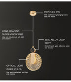 Aurelia-hanglamp, goudkleurige kristalafwerking, instelbare wittint-optie