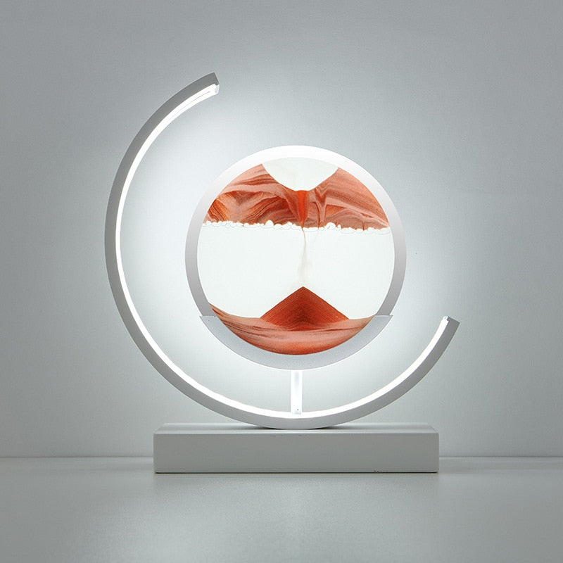 LumaAura Sand Art Moon Lamp, Remote-Controlled LED Night Light