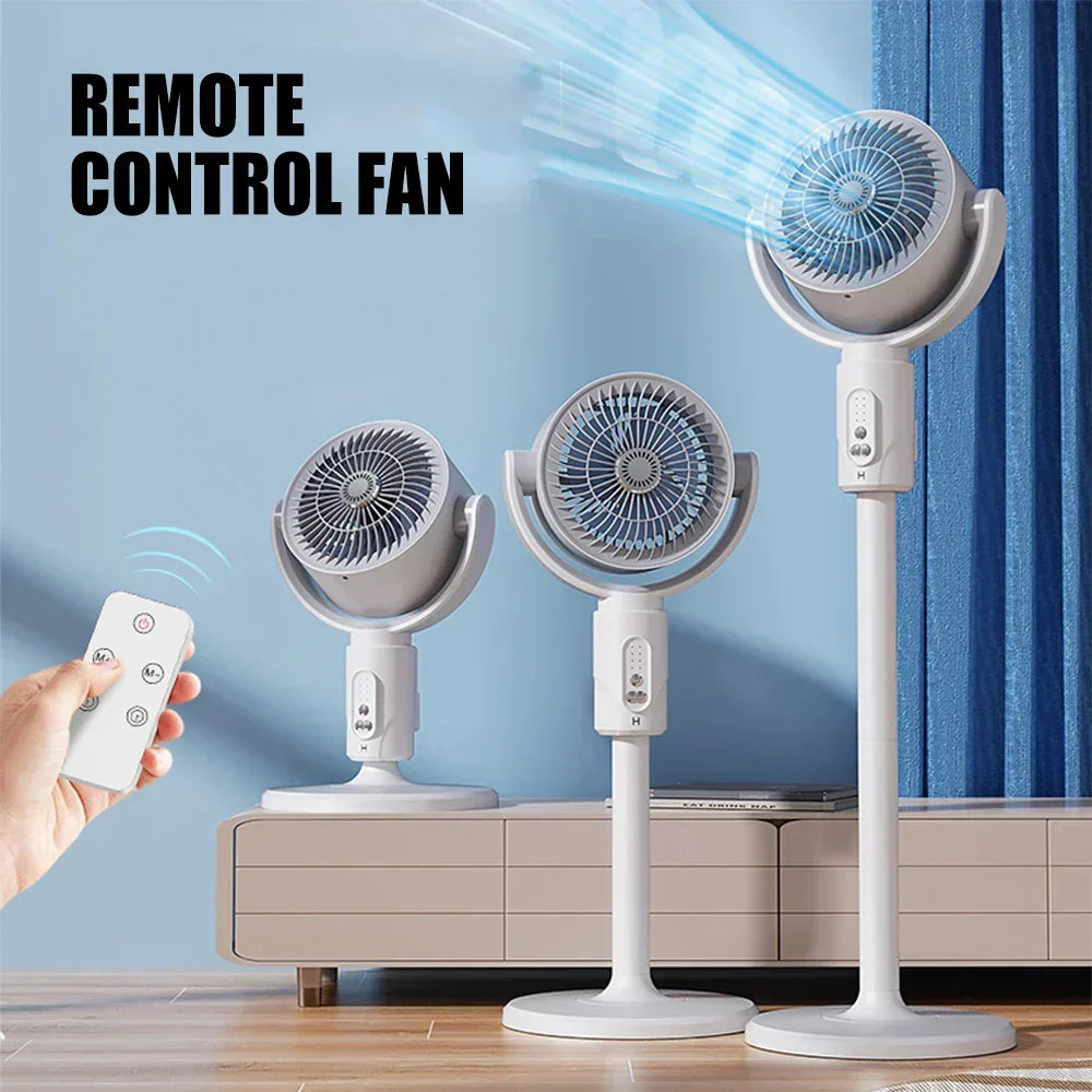 Cordless Oscillating Air Circulation Fan With Remote And Timer For Home Office | Fioriscas