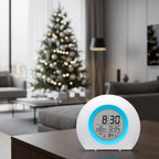 Children's Alarm Clock with 7-Color Night Light & Snooze Function for Healthy Sleep Behavior - Fioriscas