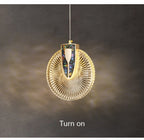 Aurelia-hanglamp, goudkleurige kristalafwerking, instelbare wittint-optie