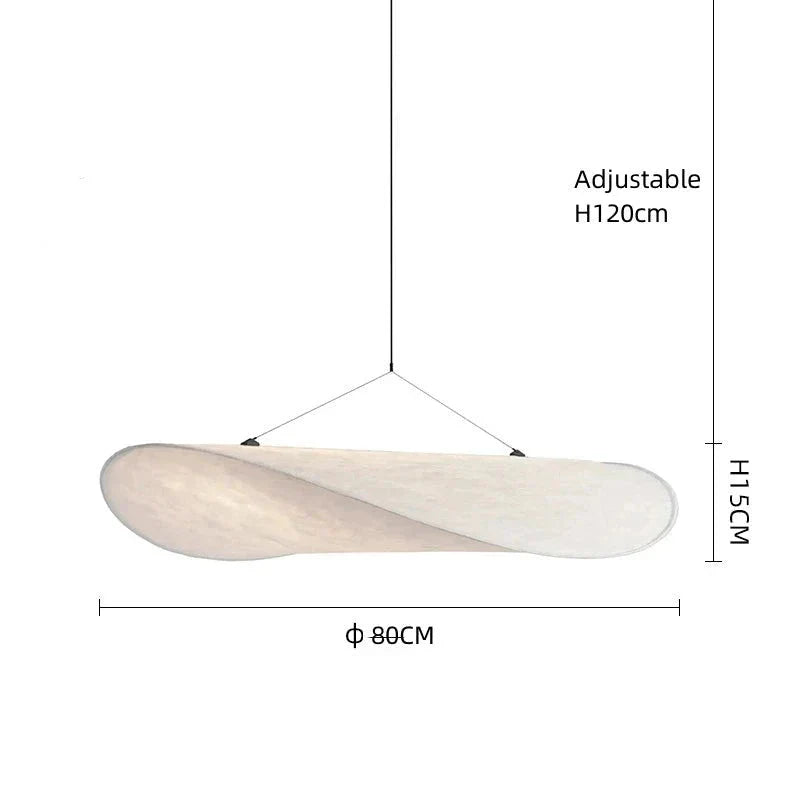 Lyra Hand-Knitted Tyvek LED Pendant Light With Chip Pattern