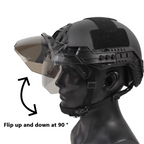 Adjustable Tactical Helmet with Anti-Fog Detachable Goggles