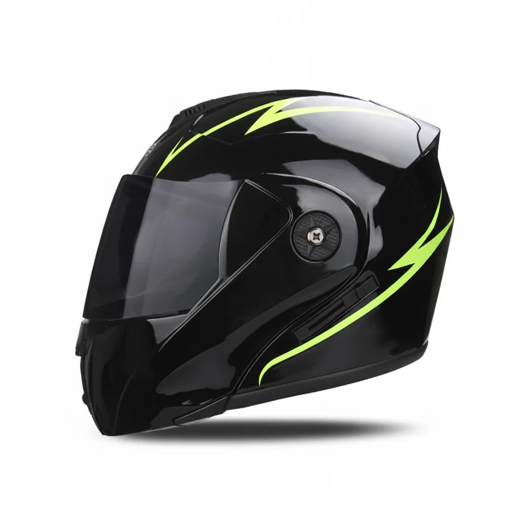 Modułowy kask motocyklowy z podwójną szybą, certyfikowany DOT | Fioriscas