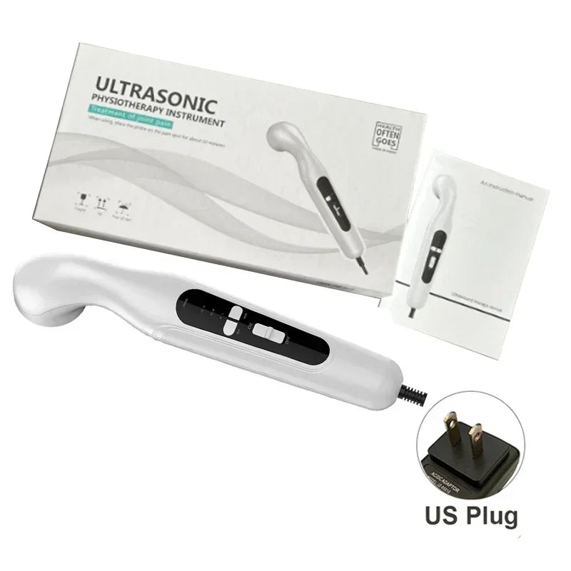 1 MHz ultralydsterapiapparat med tre effektniveauer og automatisk timer til lindring af muskel- og ledsmerter