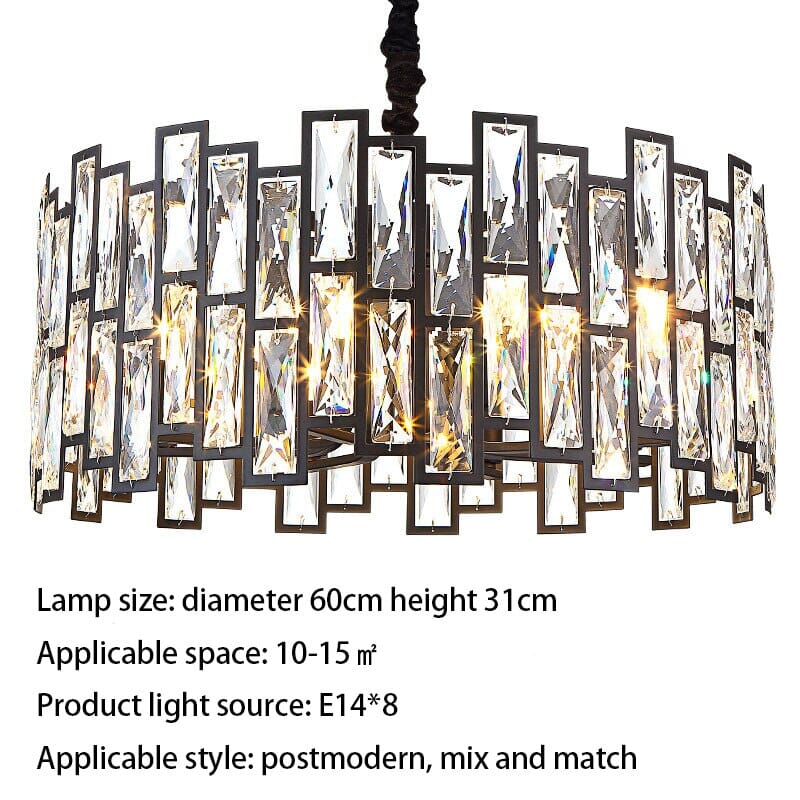 K9 Crystal Chandelier, Kylar Arden Collection With Dimmable LED