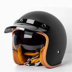 Casco de motocicleta abierto con visor abatible, certificado por DOT