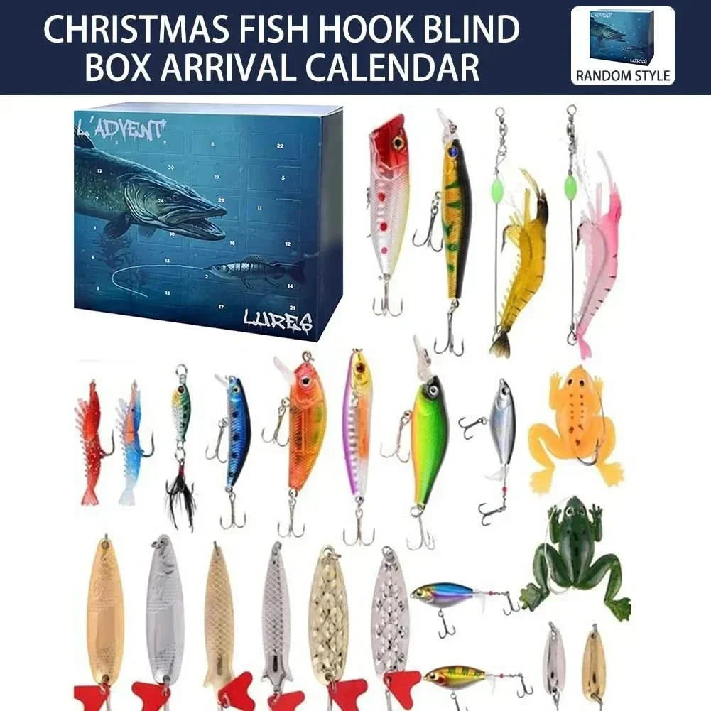 Advent Calendar 2025 for Anglers with 24 Unique Lures - Fioriscas