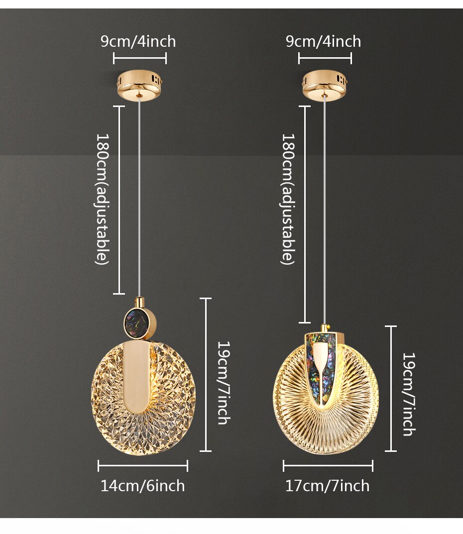 Aurelia-hanglamp, goudkleurige kristalafwerking, instelbare wittint-optie