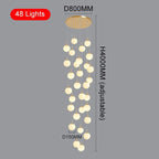 Lustre Liora Orb, suspension LED cascade pour escaliers et halls d’entrée