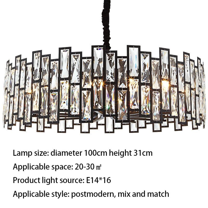 K9 Crystal Chandelier, Kylar Arden Collection With Dimmable LED