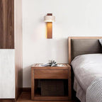 Rowan Marble Wall Sconce, LED G9 Light, Wood-Tone Base