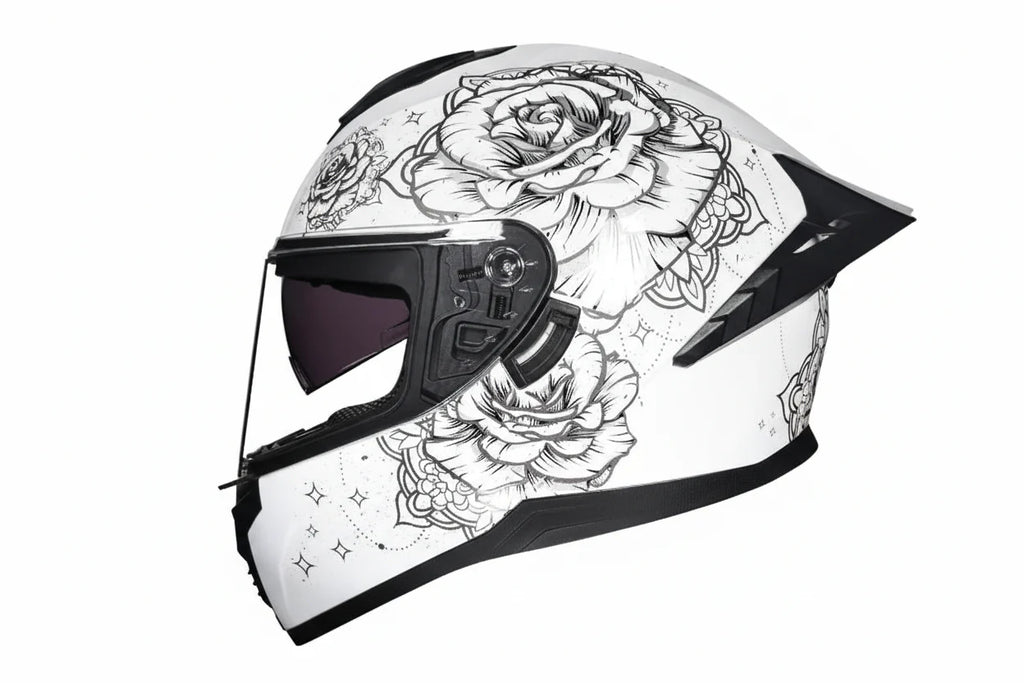 Capacete integral de motociclista com viseira dupla, certificado DOT, preparado para o inverno