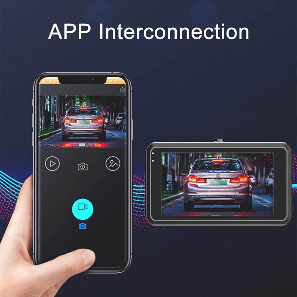 1080P-Dashcam mit zwei Objektiven und Front- sowie Innenraumansicht, NovaSight DuoCam