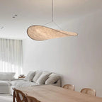 Lyra LED-lysekrone med lagdelt silke-bladskærm, nordisk design