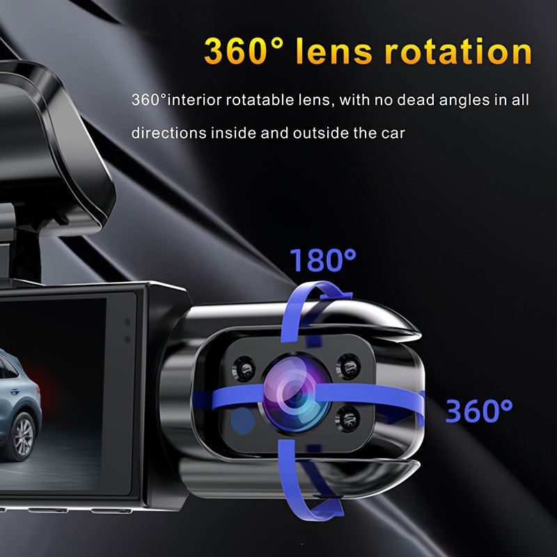 1080P-Dashcam mit zwei Objektiven und Front- sowie Innenraumansicht, NovaSight DuoCam