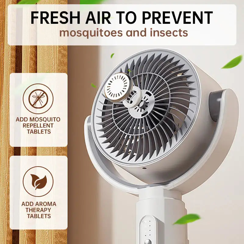 Cordless Oscillating Air Circulation Fan With Remote And Timer For Home Office | Fioriscas