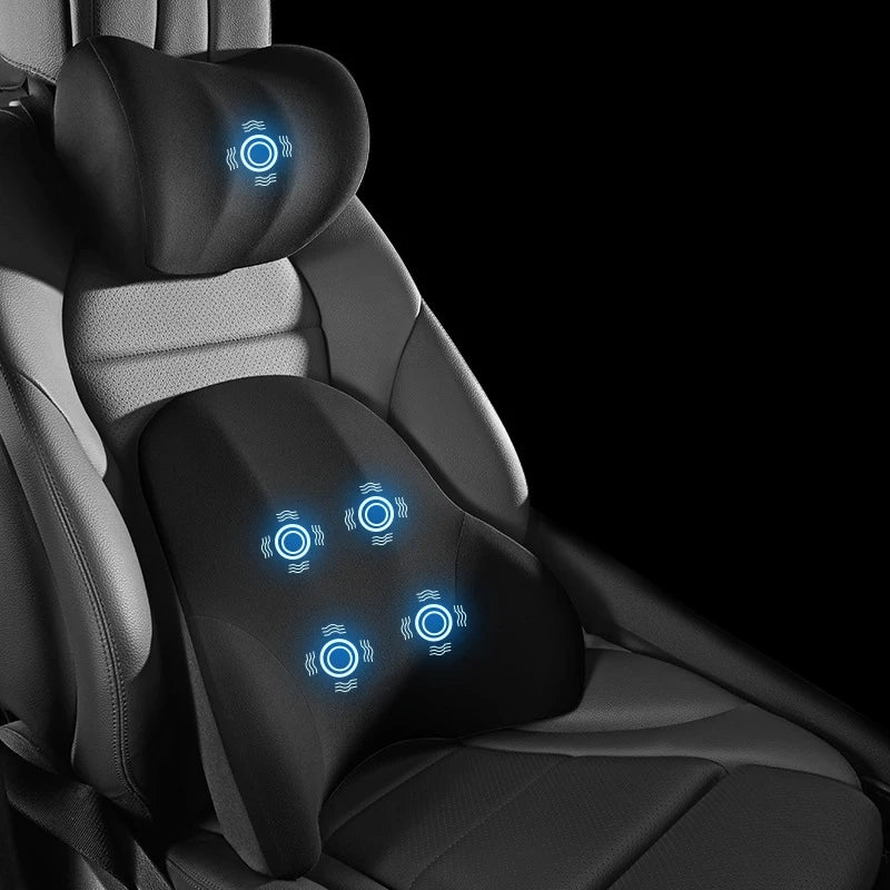Elektrisch nek- en lendensteunkussen voor auto & kantoor - Fioriscas