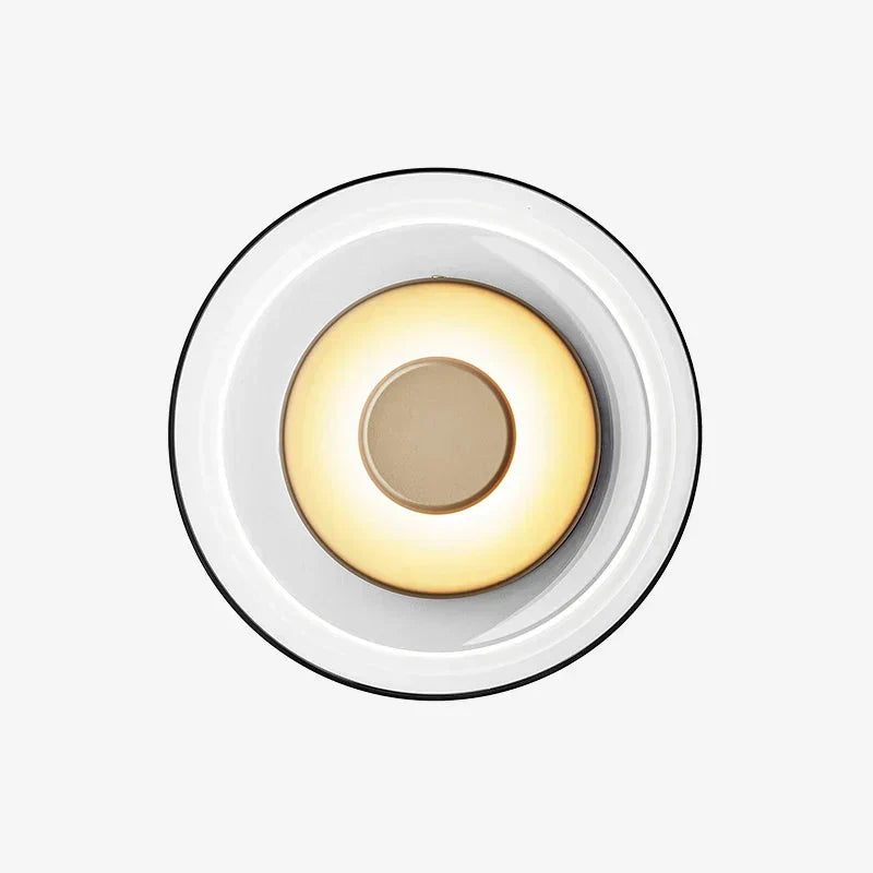 Applique da parete Liora in vetro e pietra, luce LED verso l’alto e verso il basso, 3 colori