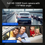 1080P-Dashcam mit zwei Objektiven und Front- sowie Innenraumansicht, NovaSight DuoCam